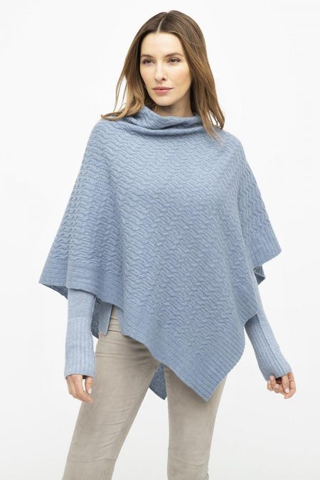 Cable Poncho - Kinross Cashmere