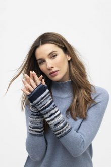 Wave Stitch Fingerless Gloves - Kinross Cashmere