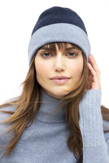 Reversible Colorblock Hat - Kinross Cashmere