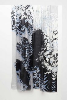Paisley Print Scarf - Harbor - Kinross Cashmere