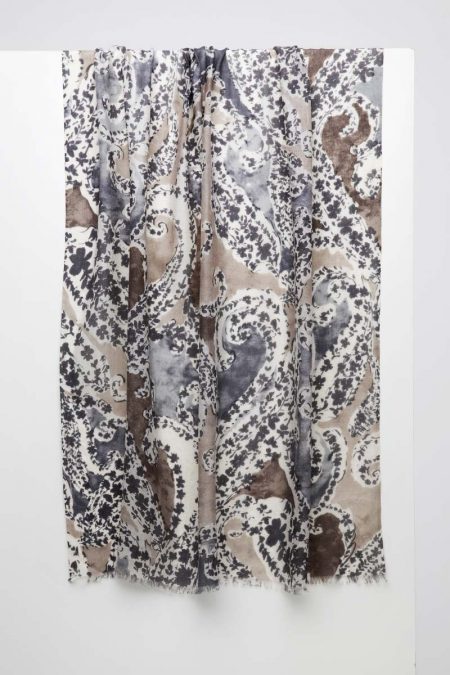 Cachemir Print Scarf - Suede - Kinross Cashmere