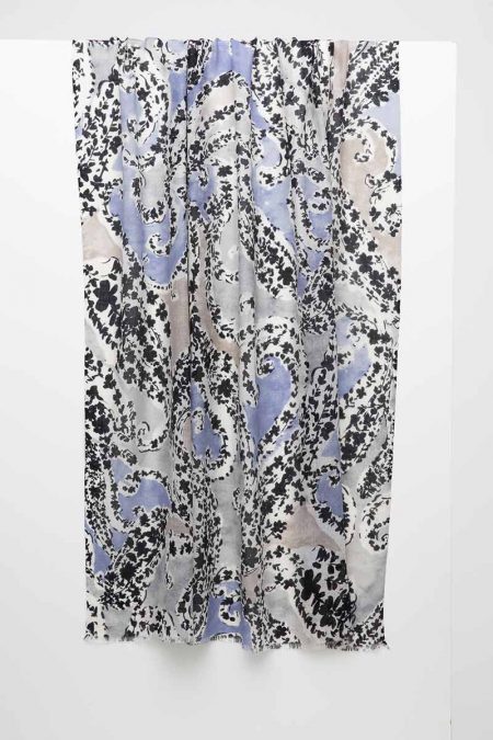 Cachemir Print Scarf - Wisteria - Kinross Cashmere