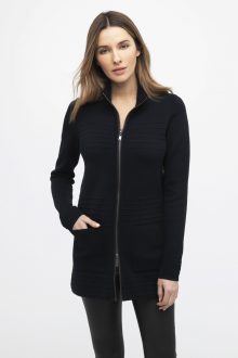 Rib Zip Mock Cardigan - Kinross Cashmere