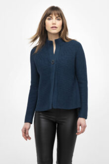 Garter Stitch Button Cardigan - Kinross Cashmere