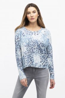 Leopard Boatneck - Kinross Cashmere