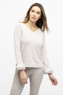 Fur Trim Balletneck - Kinross Cashmere