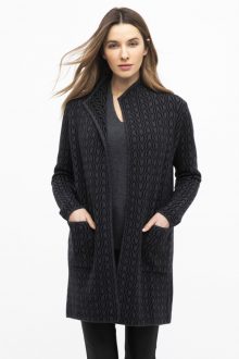 Jacquard Reversible Cardigan - Kinross Cashmere