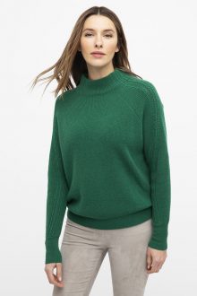 Sleeve Detail Rib Funnel - Kinross Cashmere