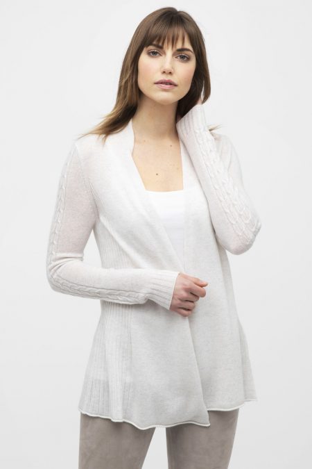 Back Detail Cardigan - Kinross Cashmere