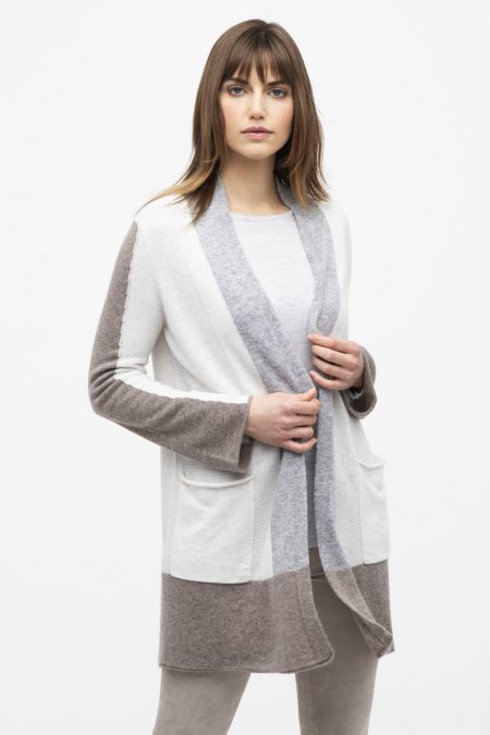 Intarsia Cardigan - Kinross Cashmere