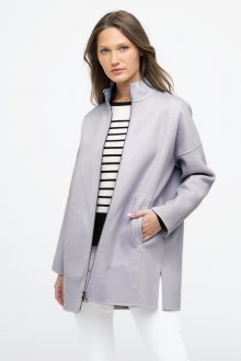 Modern Zip Mock Coat - Kinross Cashmere