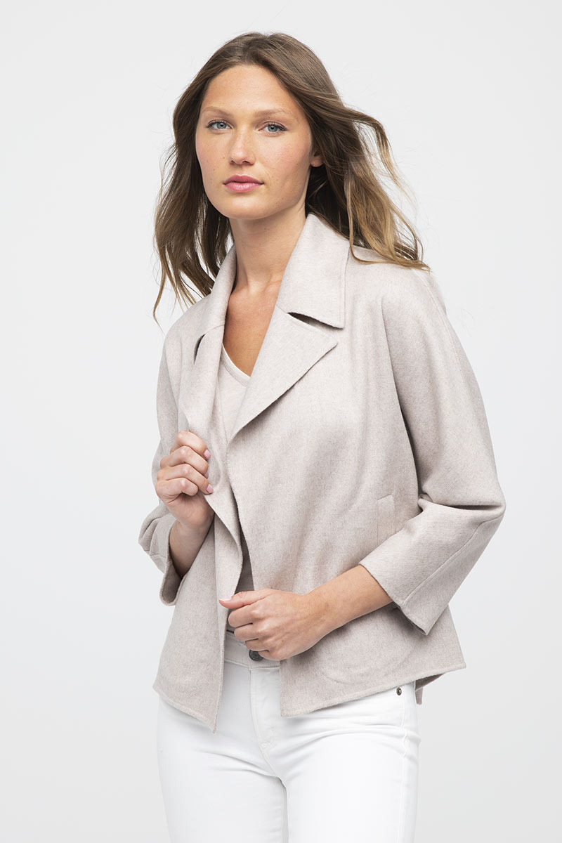 Notch Collar Jacket - Kinross Cashmere