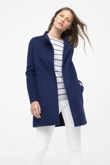 Rib Sleeve Coat - Kinross Cashmere