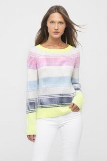 Plaited Stripe Boatneck - Kinross Cashmere