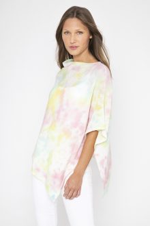 Splash Print Poncho - Kinross Cashmere