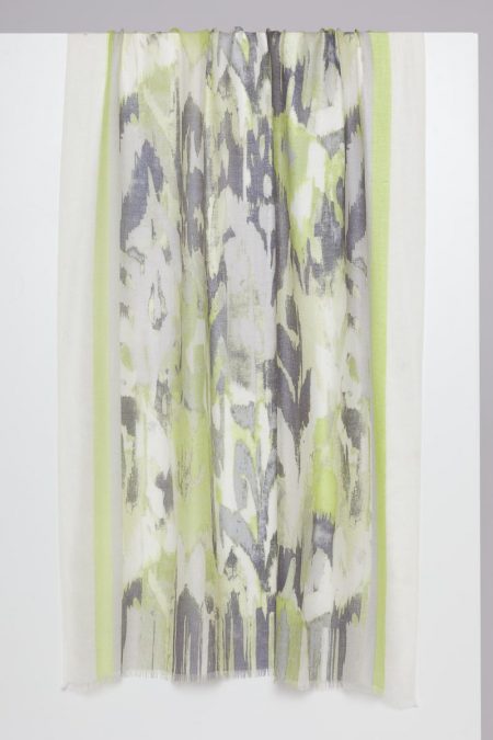 Ibiza Ikat Print Scarf- Kinross Cashmere