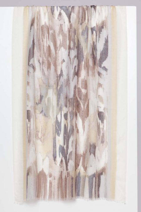 Ibiza Ikat Print Scarf- Kinross Cashmere