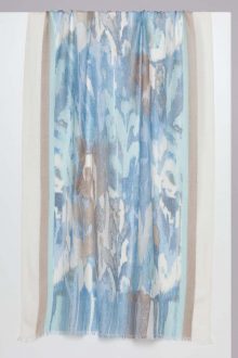 Ibiza Ikat Print Scarf- Kinross Cashmere