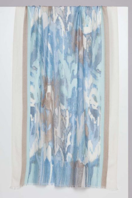 Ibiza Ikat Print Scarf- Kinross Cashmere