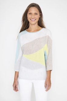 Intarsia Pullover - Kinross Cashmere