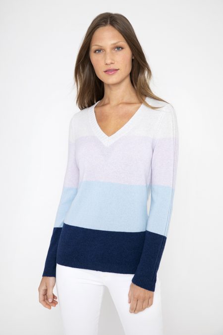 Colorblock Vee - Kinross Cashmere