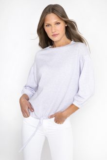 Gathered Sleeve Sweatshirt - Kinross Cashmere