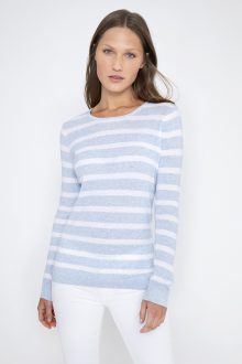 Thermal Stripe Crew - Kinross Cashmere