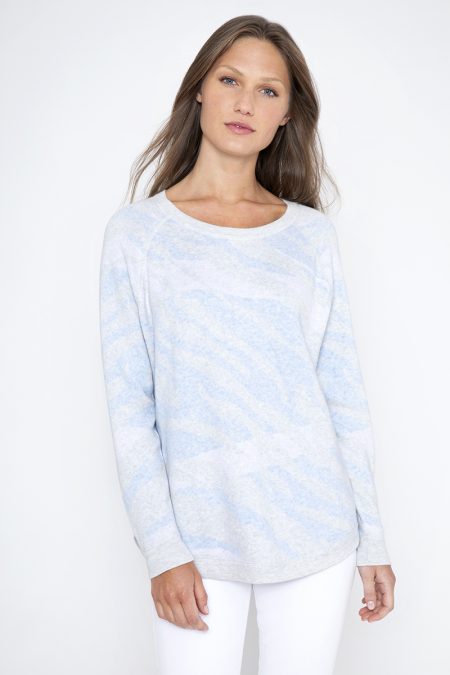 Reversible Wave Sweatshirt - Kinross Cashmere