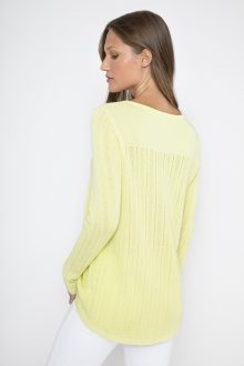 Rib High Low Crew - Kinross Cashmere