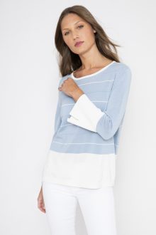 Easy Stripe Pullover- Kinross Cashmere