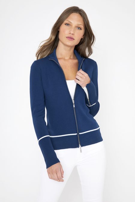 Zip Mock Cardigan-Kinross Cashmere