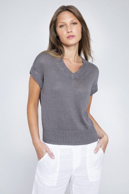 Cap Sleeve Vee - Kinross Cashmere