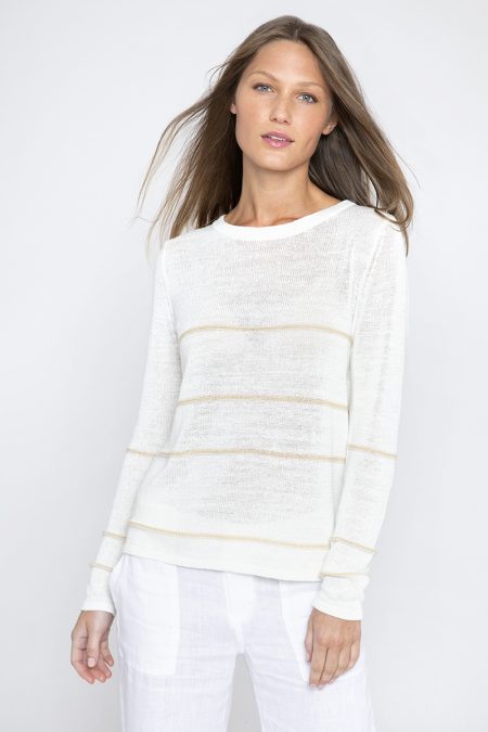 Simple Stripe Pullover - Kinross Cashmere