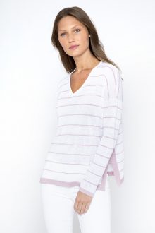 Easy Stripe Vee - Kinross Cashmere