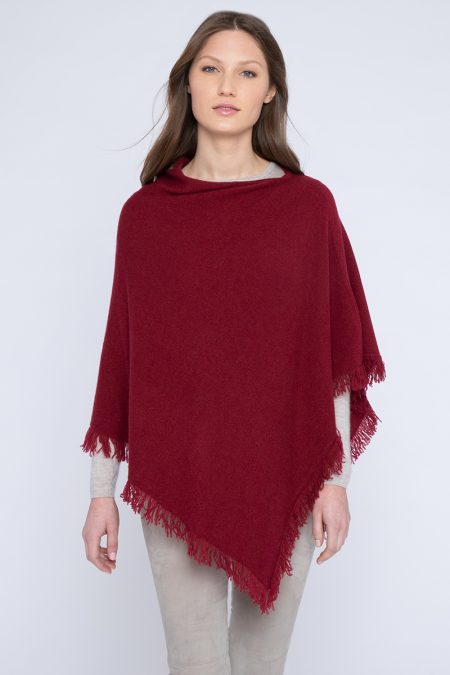 Fringe Poncho - Kinross Cashmere