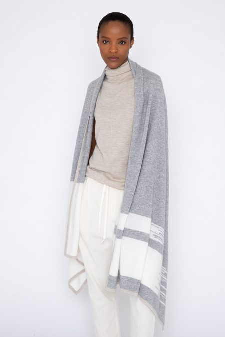 Intarsia Wrap - Kinross Cashmere