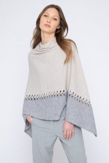 Twist Stitch Poncho - Kinross Cashmere