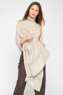 Shadow Stripe Wrap - Kinross Cashmere