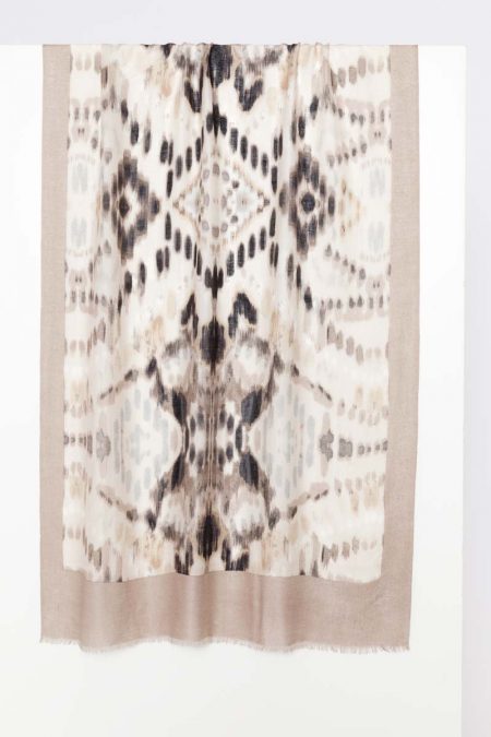 Mountain Ikat Print Scarf - Kinross Cashmere