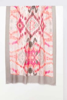 Mountain Ikat Print Scarf - Kinross Cashmere