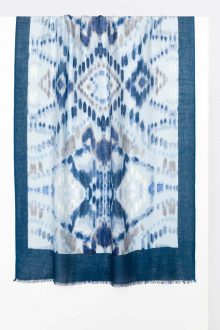 Mountain Ikat Print Scarf - Kinross Cashmere