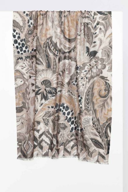 Boho Paisley Print Scarf - Kinross Cashmere