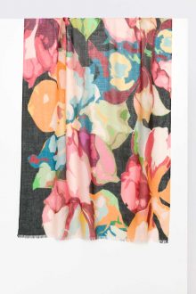 Winter Floral Print Scarf - Kinross Cashmere