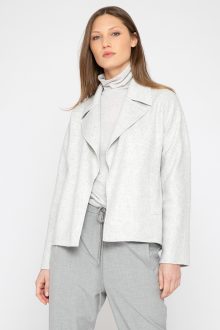 Lt. Weight Short Notch Collar Jacket - Kinross Cashmere