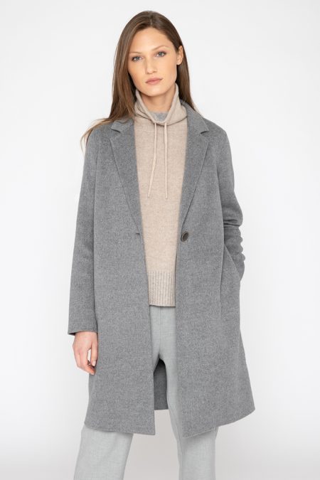 Lt. Weight Long Notch Collar Jacket - Kinross Cashmere