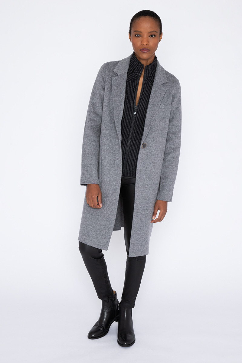 Lt. Weight Long Notch Collar Jacket - Kinross Cashmere