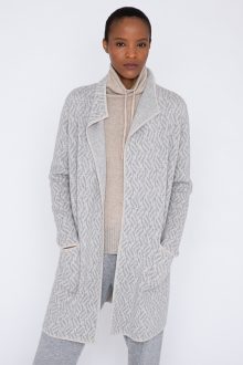 Reversible Jacquard Cardigan - Kinross Cashmere