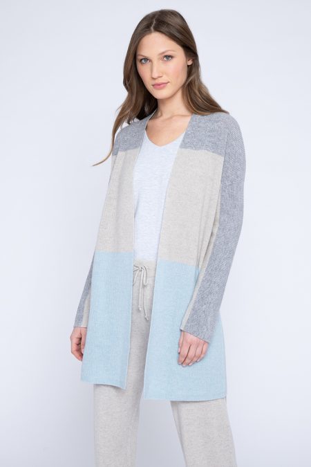 Colorblock Easy Cardigan - Kinross Cashmere