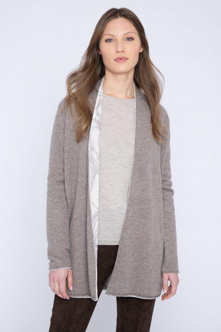 Marble Reversible Cardigan - Kinross Cashmere