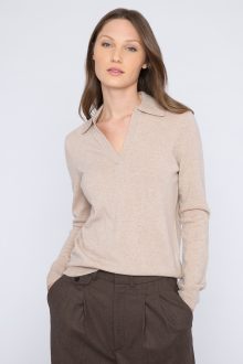 Splitneck Polo - Kinross Cashmere